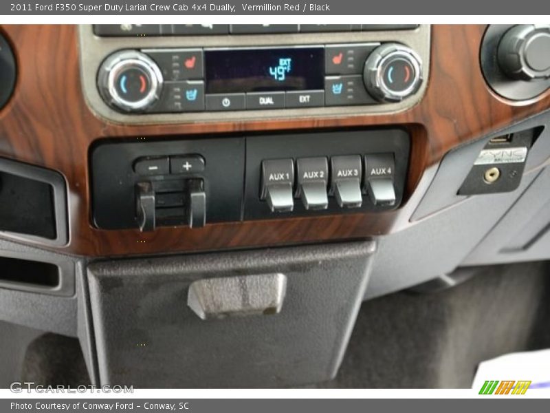 Vermillion Red / Black 2011 Ford F350 Super Duty Lariat Crew Cab 4x4 Dually