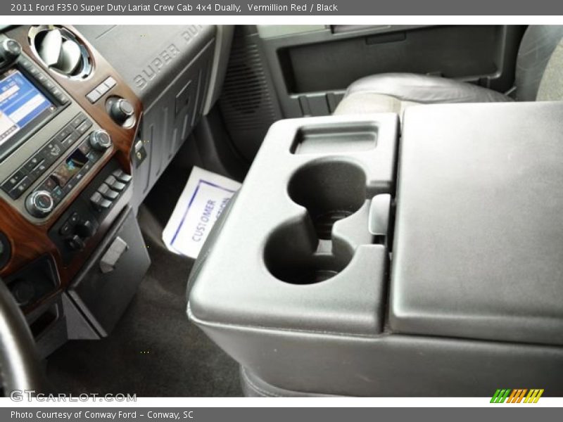 Vermillion Red / Black 2011 Ford F350 Super Duty Lariat Crew Cab 4x4 Dually