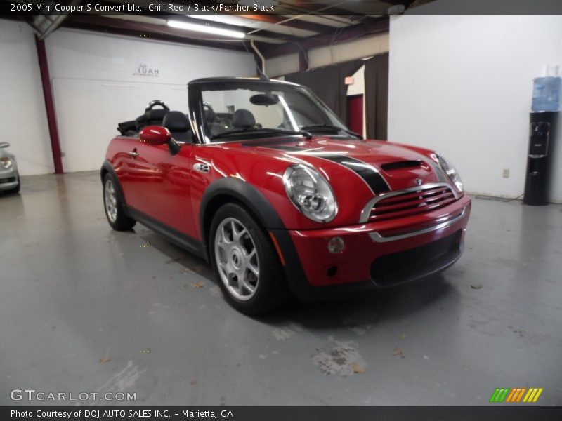 Chili Red / Black/Panther Black 2005 Mini Cooper S Convertible