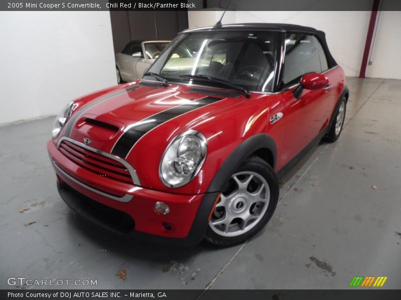 Chili Red / Black/Panther Black 2005 Mini Cooper S Convertible