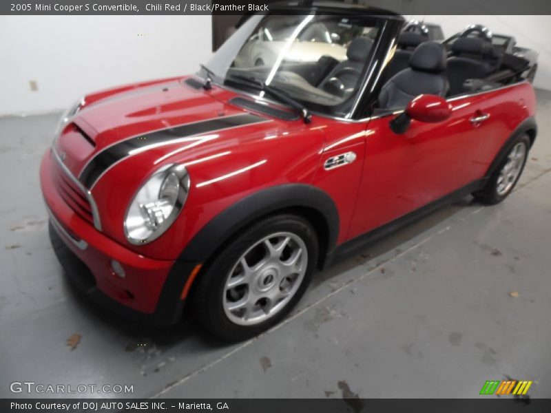 Chili Red / Black/Panther Black 2005 Mini Cooper S Convertible