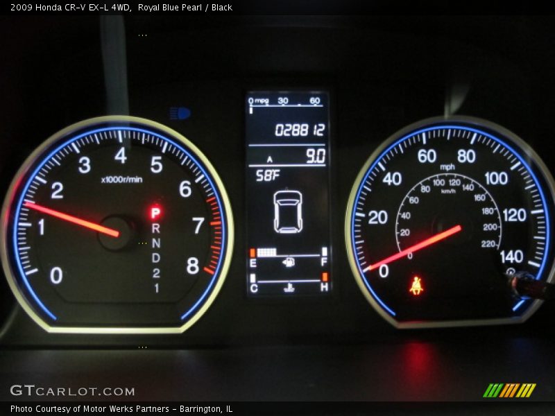 Royal Blue Pearl / Black 2009 Honda CR-V EX-L 4WD