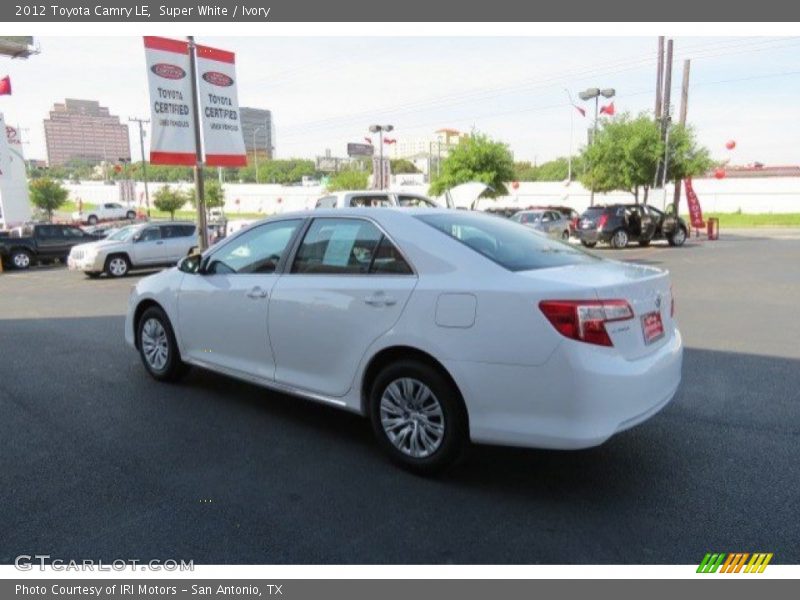 Super White / Ivory 2012 Toyota Camry LE