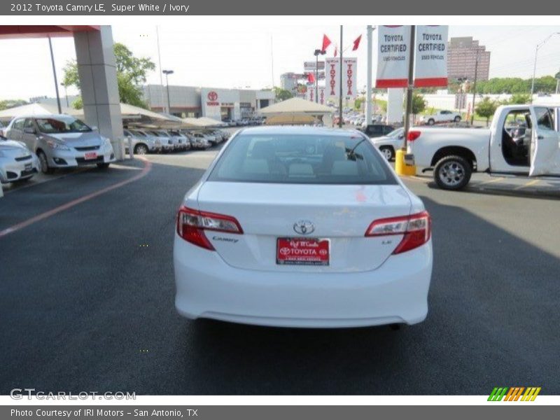 Super White / Ivory 2012 Toyota Camry LE