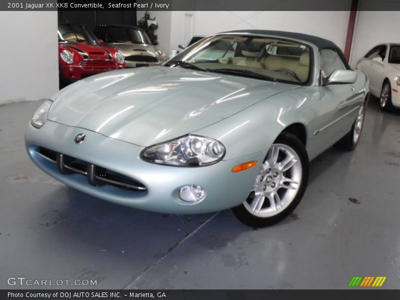 Seafrost Pearl / Ivory 2001 Jaguar XK XK8 Convertible