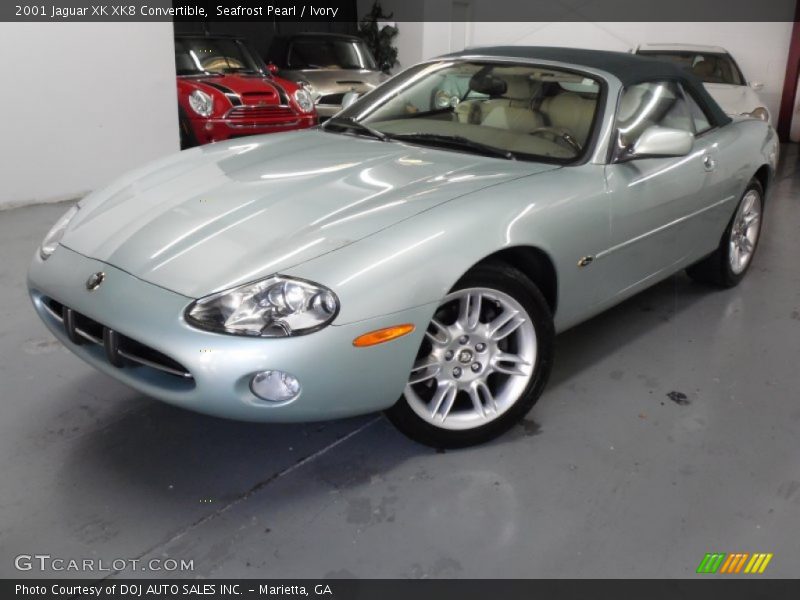 Seafrost Pearl / Ivory 2001 Jaguar XK XK8 Convertible