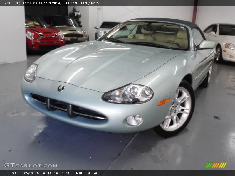 Seafrost Pearl / Ivory 2001 Jaguar XK XK8 Convertible