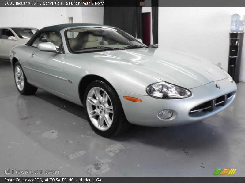 Seafrost Pearl / Ivory 2001 Jaguar XK XK8 Convertible
