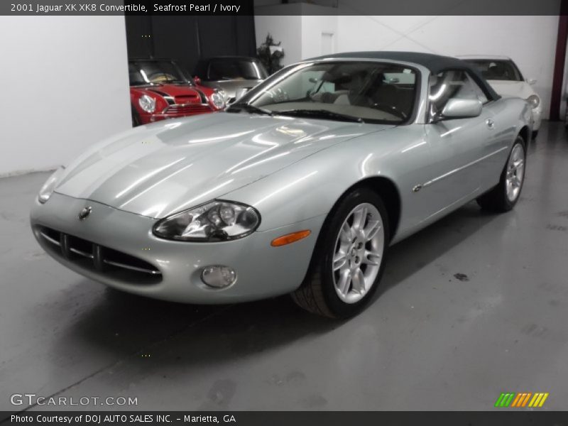 Seafrost Pearl / Ivory 2001 Jaguar XK XK8 Convertible