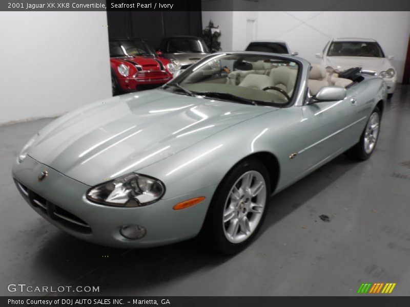 Seafrost Pearl / Ivory 2001 Jaguar XK XK8 Convertible