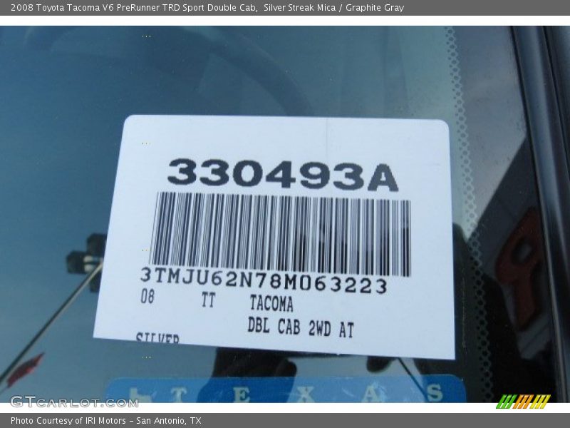 Silver Streak Mica / Graphite Gray 2008 Toyota Tacoma V6 PreRunner TRD Sport Double Cab