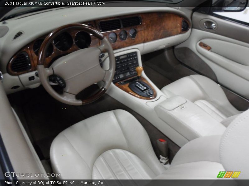 Seafrost Pearl / Ivory 2001 Jaguar XK XK8 Convertible