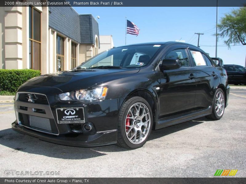 Phantom Black Pearl / Black 2008 Mitsubishi Lancer Evolution MR