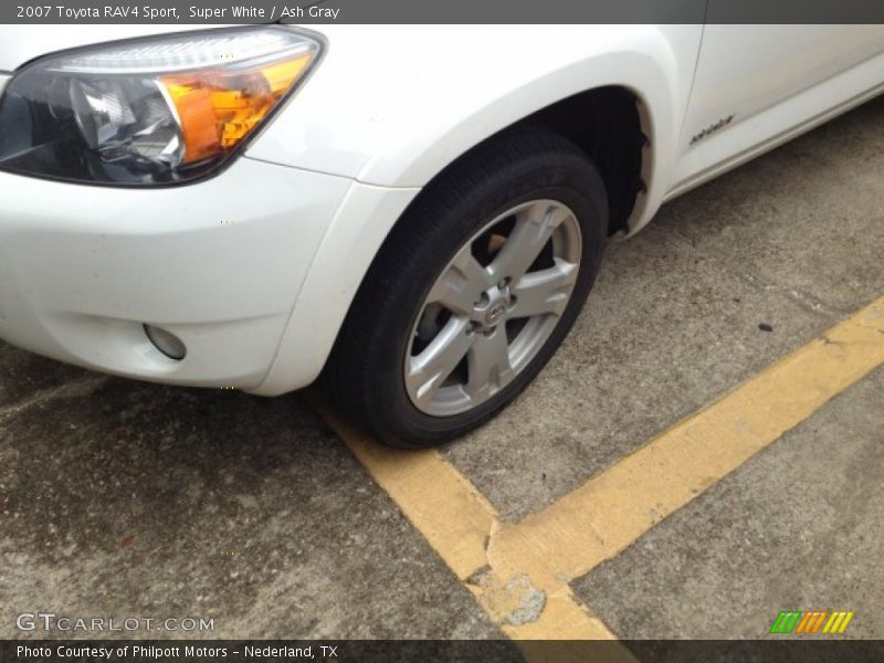 Super White / Ash Gray 2007 Toyota RAV4 Sport