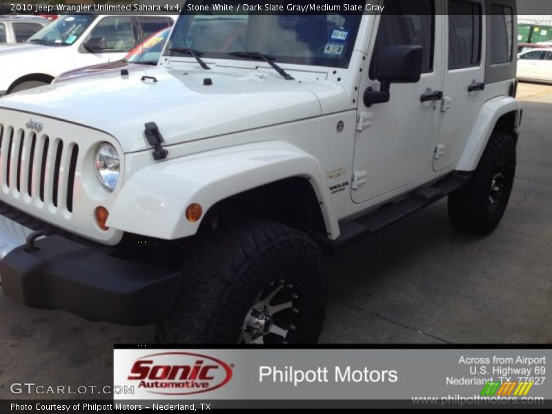 Stone White / Dark Slate Gray/Medium Slate Gray 2010 Jeep Wrangler Unlimited Sahara 4x4