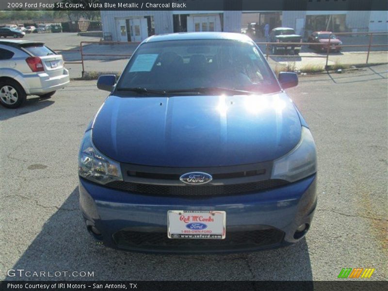Vista Blue Metallic / Charcoal Black 2009 Ford Focus SE Coupe