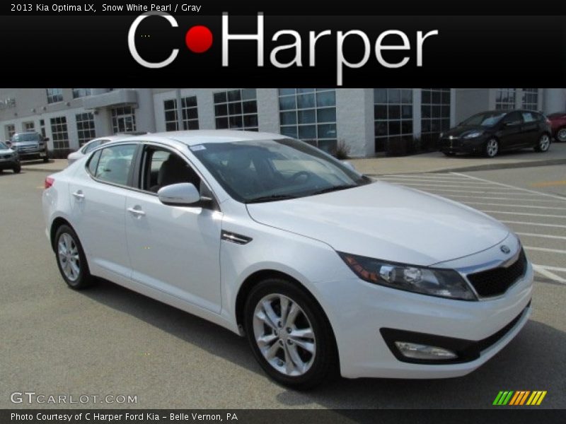 Snow White Pearl / Gray 2013 Kia Optima LX