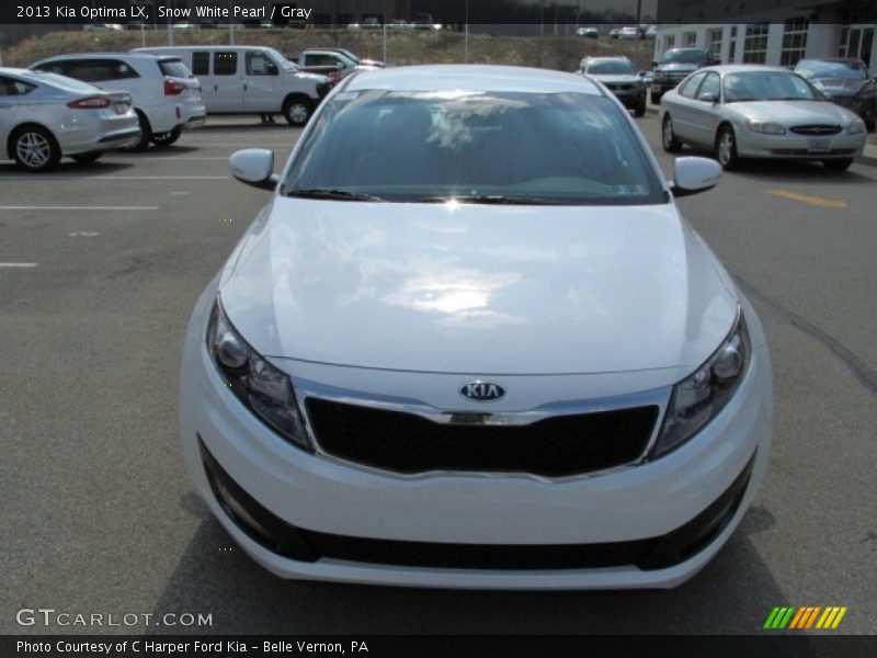 Snow White Pearl / Gray 2013 Kia Optima LX