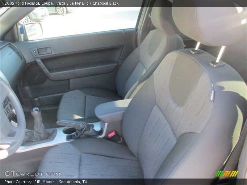 Vista Blue Metallic / Charcoal Black 2009 Ford Focus SE Coupe