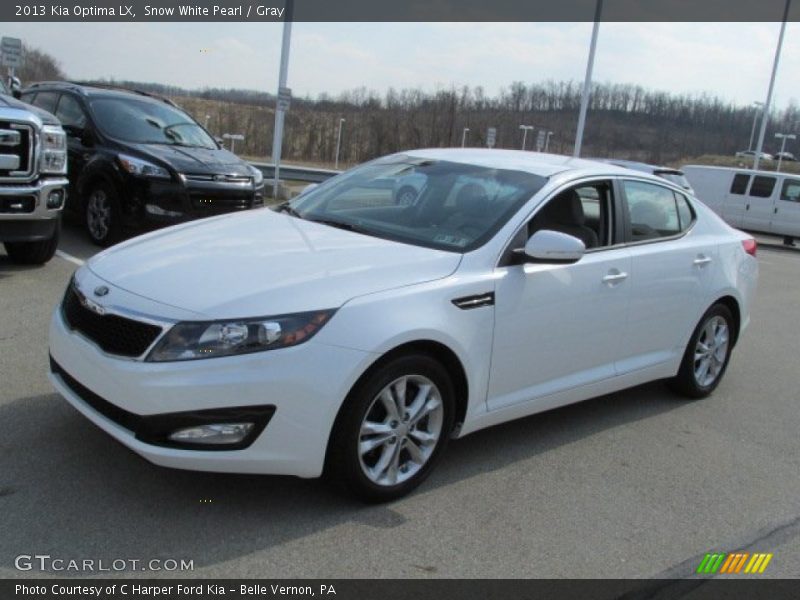 Snow White Pearl / Gray 2013 Kia Optima LX
