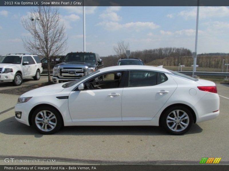 Snow White Pearl / Gray 2013 Kia Optima LX