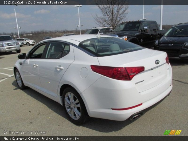 Snow White Pearl / Gray 2013 Kia Optima LX