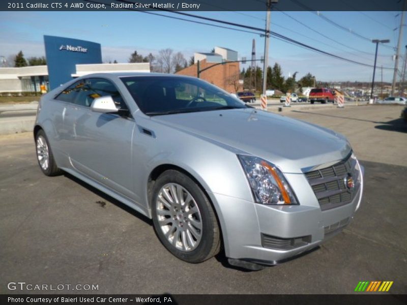 Radiant Silver Metallic / Ebony 2011 Cadillac CTS 4 AWD Coupe