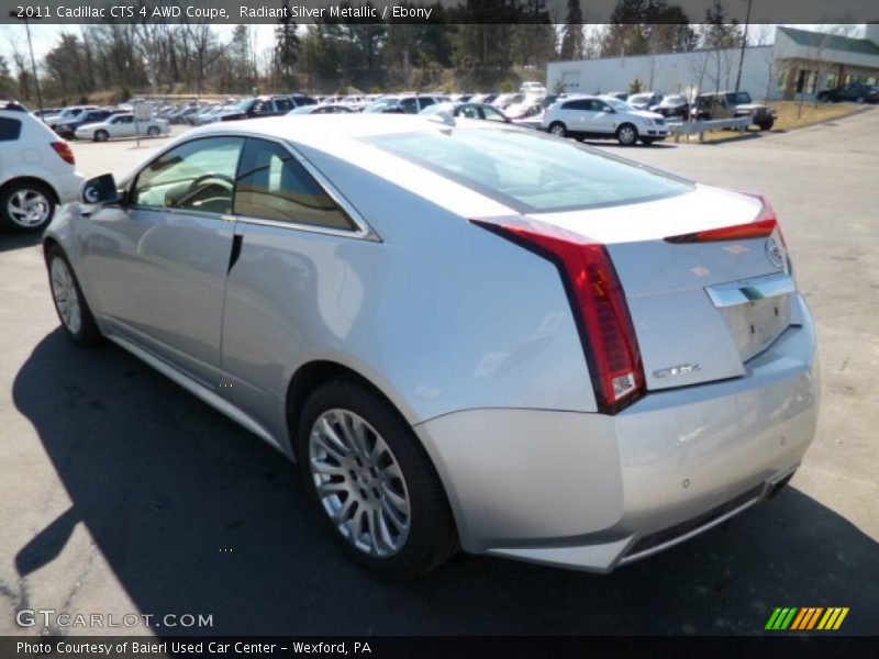 Radiant Silver Metallic / Ebony 2011 Cadillac CTS 4 AWD Coupe