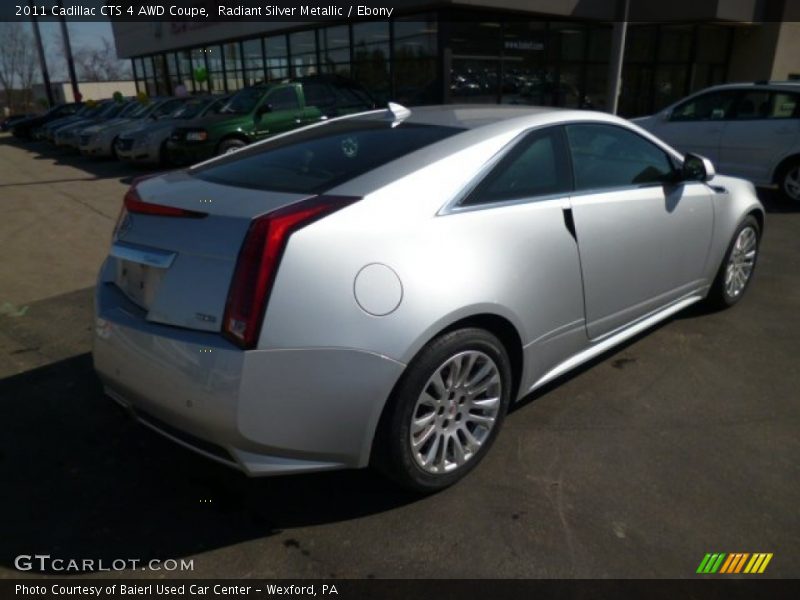 Radiant Silver Metallic / Ebony 2011 Cadillac CTS 4 AWD Coupe