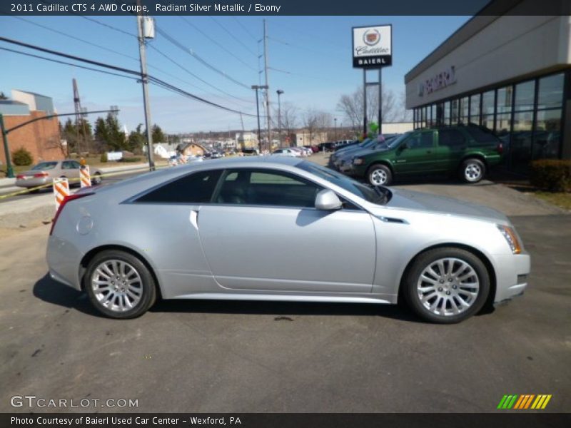 Radiant Silver Metallic / Ebony 2011 Cadillac CTS 4 AWD Coupe