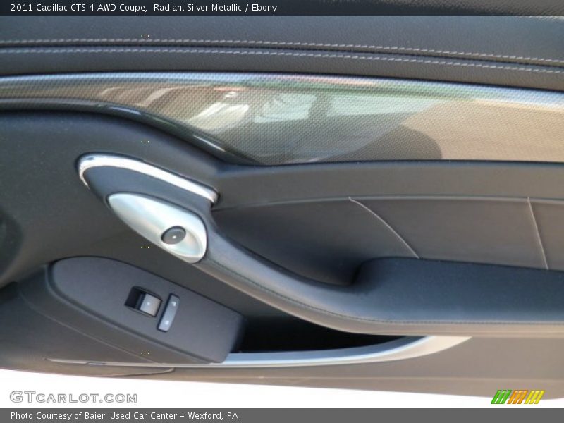 Radiant Silver Metallic / Ebony 2011 Cadillac CTS 4 AWD Coupe