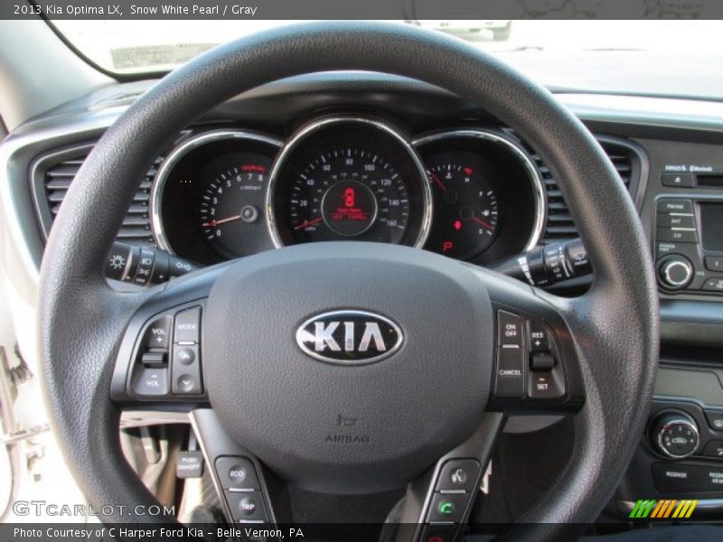 Snow White Pearl / Gray 2013 Kia Optima LX