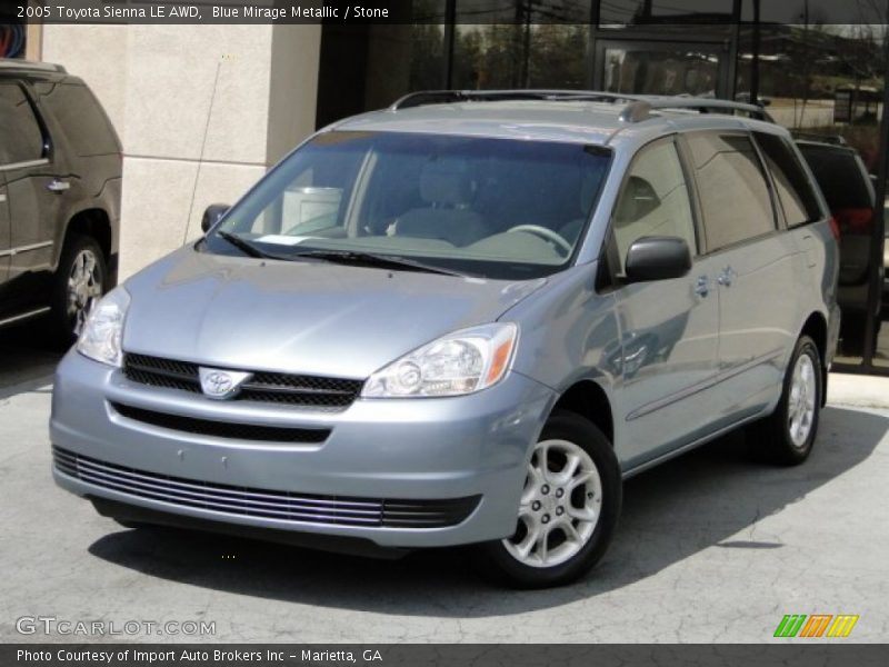 Blue Mirage Metallic / Stone 2005 Toyota Sienna LE AWD