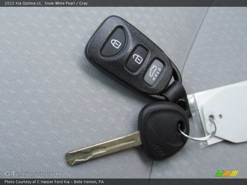 Snow White Pearl / Gray 2013 Kia Optima LX