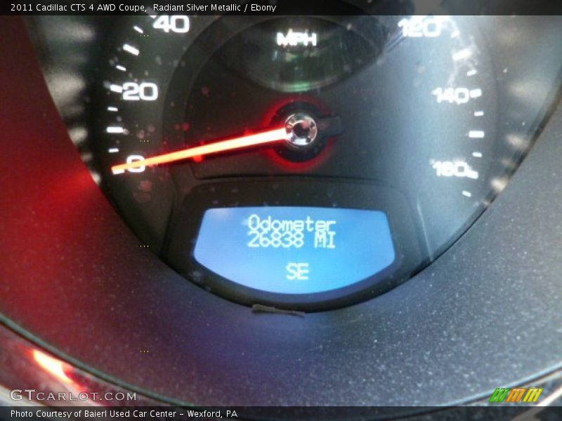 Radiant Silver Metallic / Ebony 2011 Cadillac CTS 4 AWD Coupe