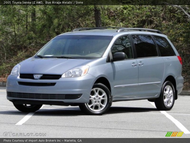 Blue Mirage Metallic / Stone 2005 Toyota Sienna LE AWD