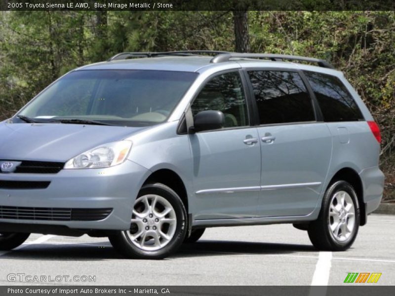 Blue Mirage Metallic / Stone 2005 Toyota Sienna LE AWD
