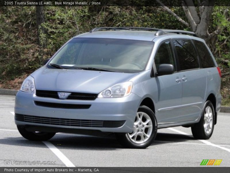 Blue Mirage Metallic / Stone 2005 Toyota Sienna LE AWD