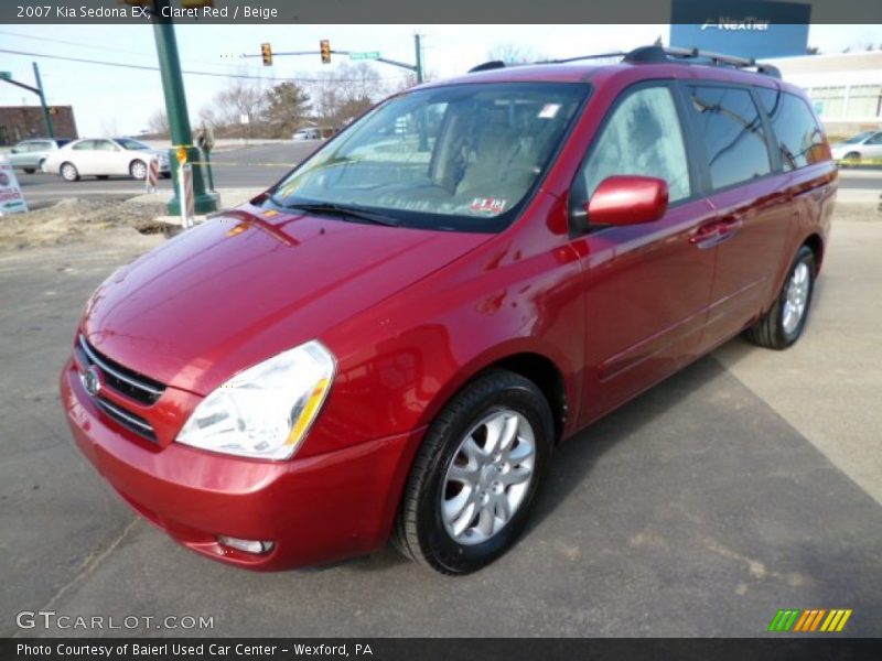 Claret Red / Beige 2007 Kia Sedona EX