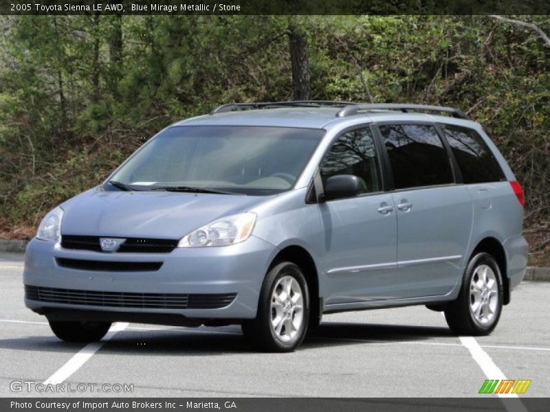 Blue Mirage Metallic / Stone 2005 Toyota Sienna LE AWD