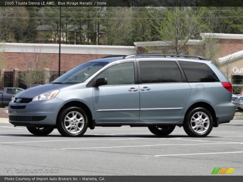 Blue Mirage Metallic / Stone 2005 Toyota Sienna LE AWD
