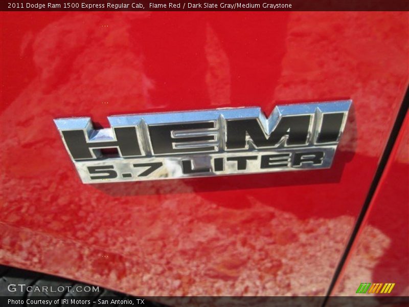 Flame Red / Dark Slate Gray/Medium Graystone 2011 Dodge Ram 1500 Express Regular Cab