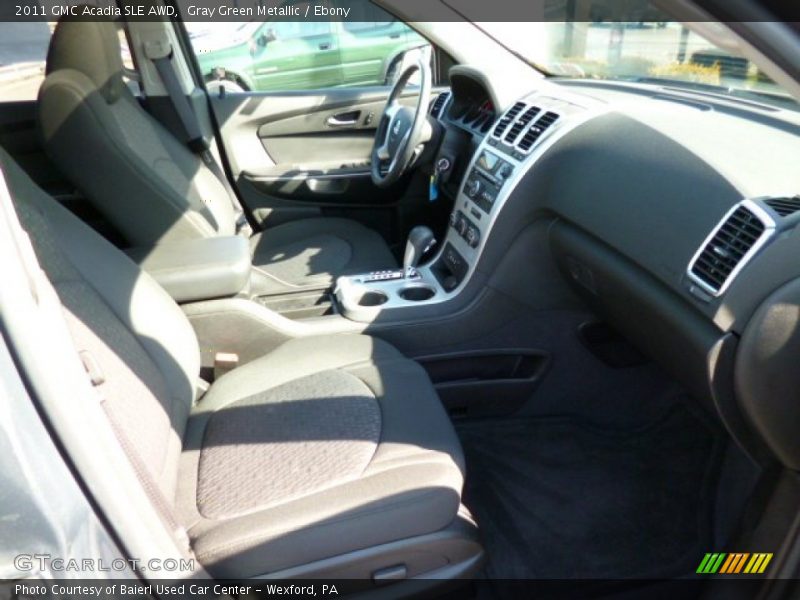 Gray Green Metallic / Ebony 2011 GMC Acadia SLE AWD