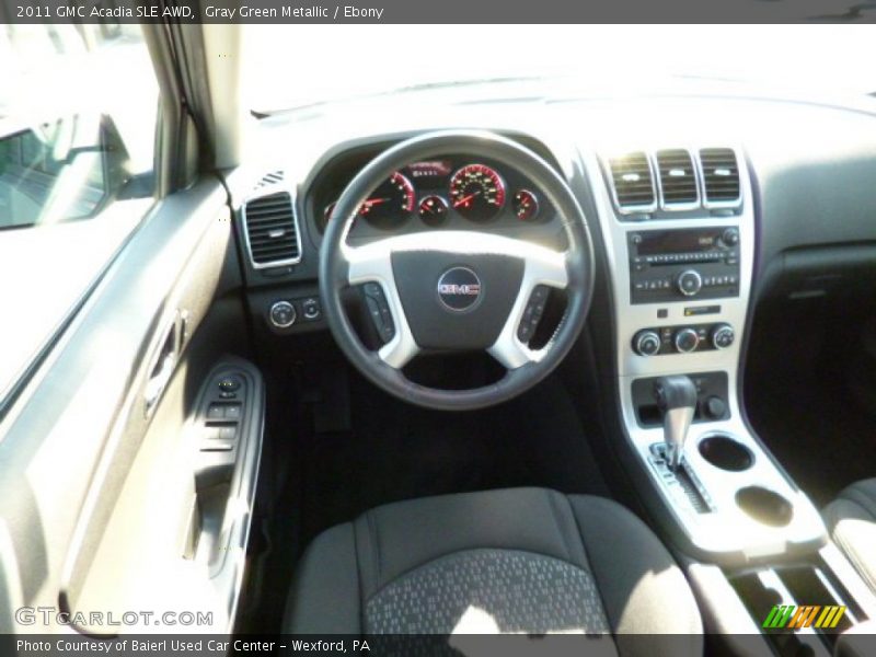 Gray Green Metallic / Ebony 2011 GMC Acadia SLE AWD