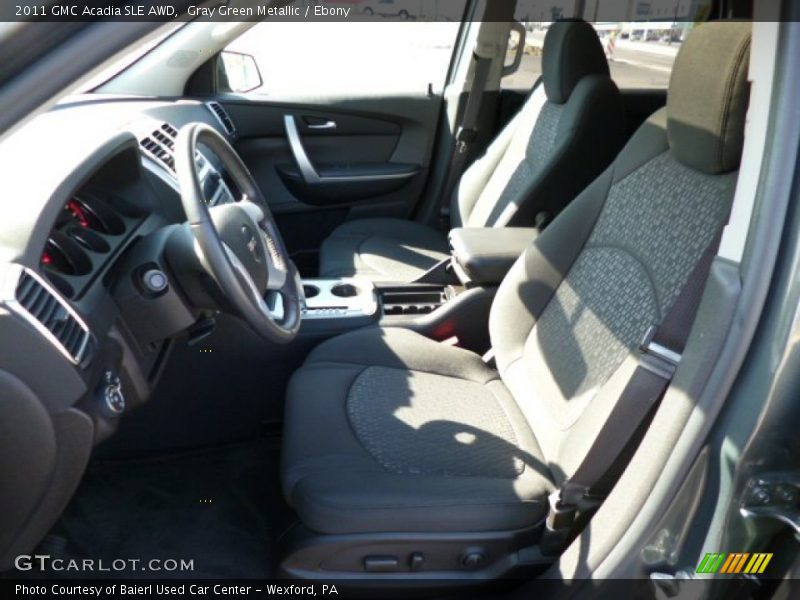 Gray Green Metallic / Ebony 2011 GMC Acadia SLE AWD