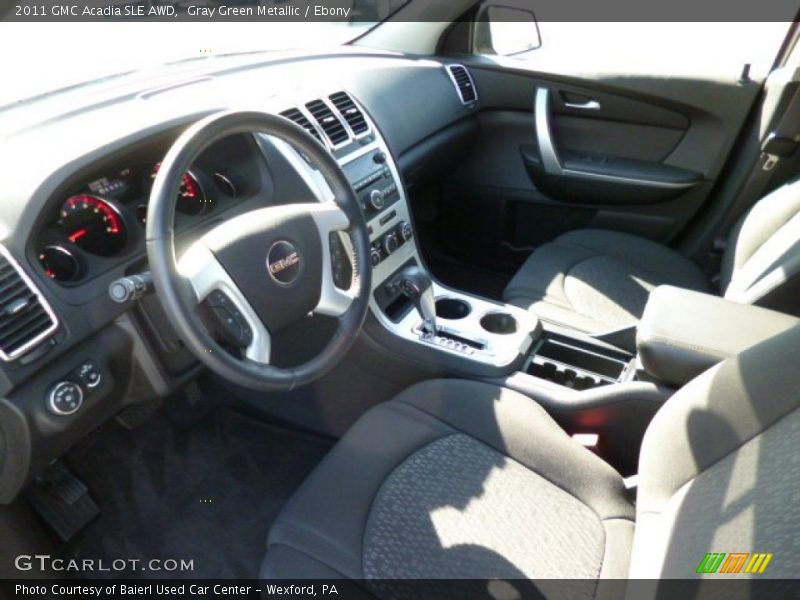 Gray Green Metallic / Ebony 2011 GMC Acadia SLE AWD