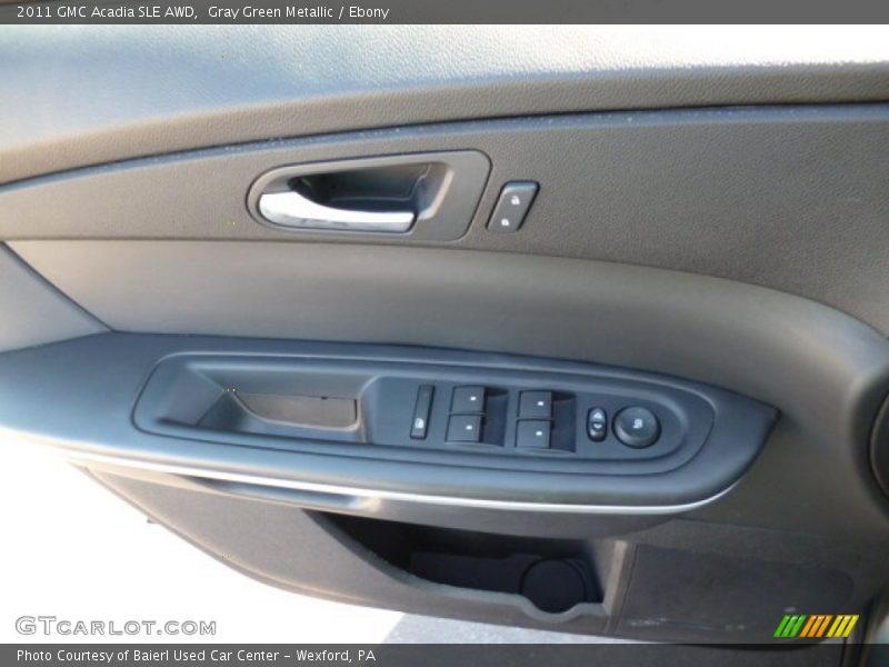 Gray Green Metallic / Ebony 2011 GMC Acadia SLE AWD