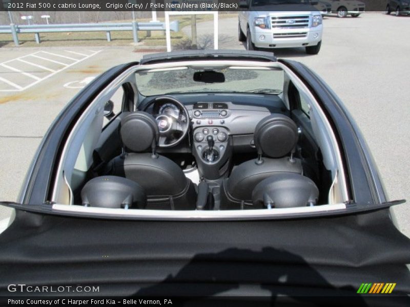 Grigio (Grey) / Pelle Nera/Nera (Black/Black) 2012 Fiat 500 c cabrio Lounge