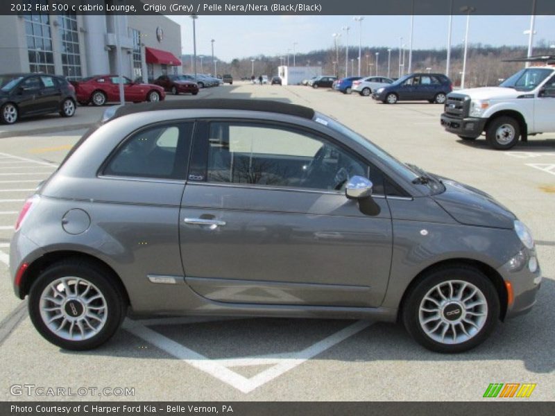 Grigio (Grey) / Pelle Nera/Nera (Black/Black) 2012 Fiat 500 c cabrio Lounge