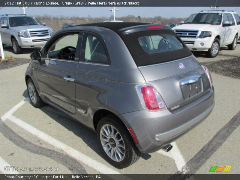 Grigio (Grey) / Pelle Nera/Nera (Black/Black) 2012 Fiat 500 c cabrio Lounge